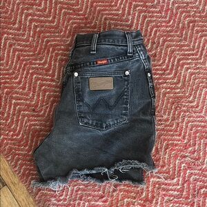 Wrangler Black Denim Shorts